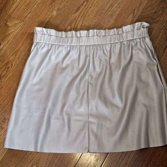 NWT Marc New York Skirt Soft Faux Leather Light Pink Metallic Zip Pockets‎ XL - Picture 8 of 11